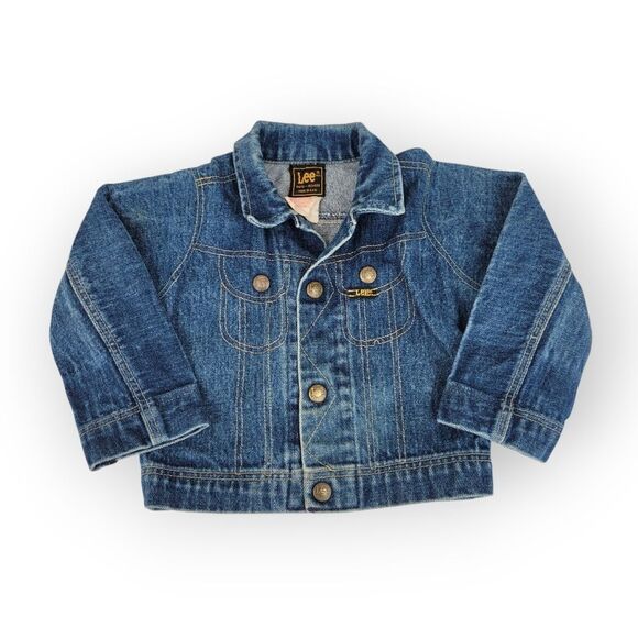 Lee Vintage Kids Blue Denim Jean Trucker Jacket - Picture 1 of 15